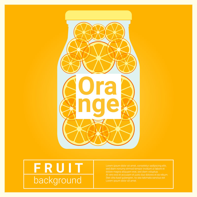 注入水的水果配方-橘子-载体-插图