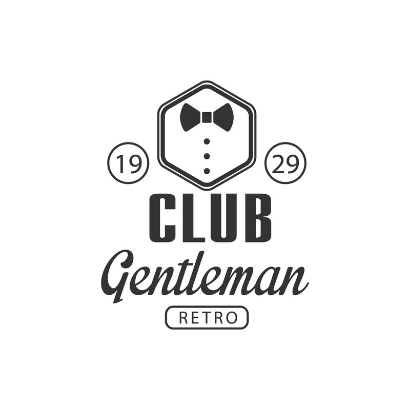 俱乐部绅士标签设计