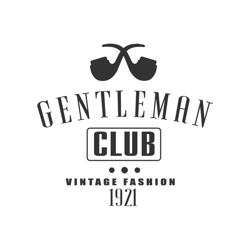复古绅士俱乐部标签设计