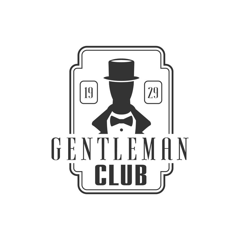绅士俱乐部标签设计