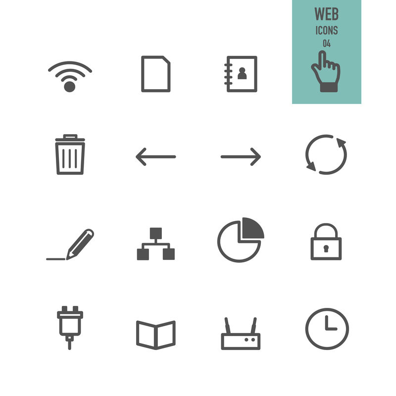 网络图标-矢量图解