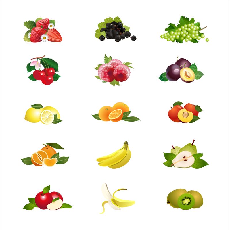 水果和浆果图标
