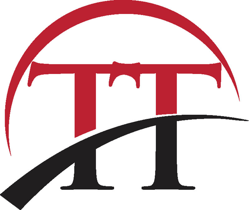 TT初始公司红色Swoosh标志