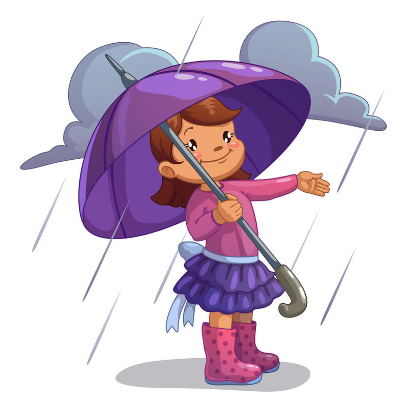 带伞的女孩