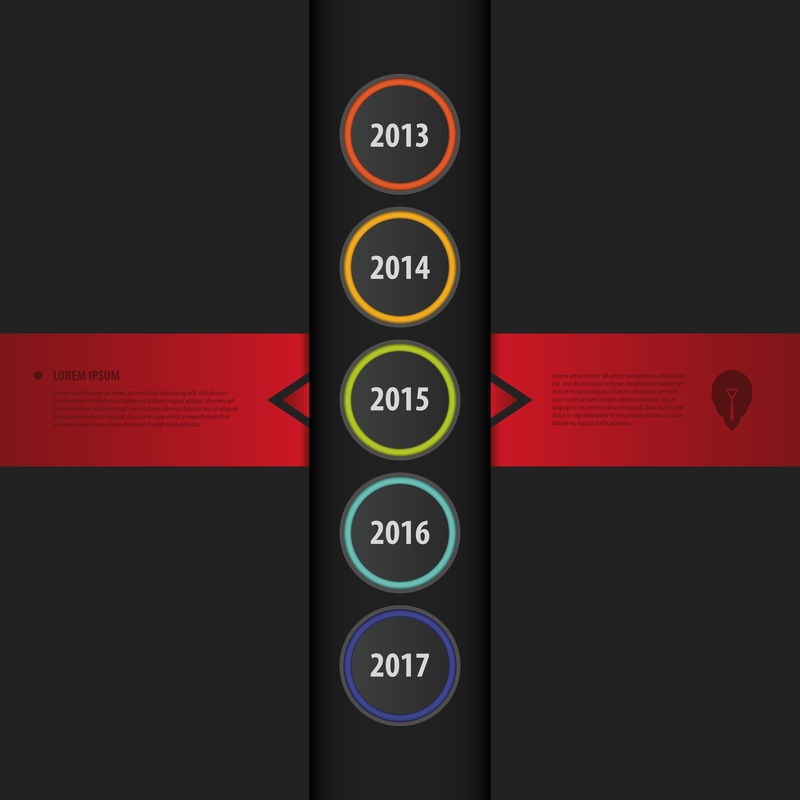 信息图表时间线模板-矢量图示