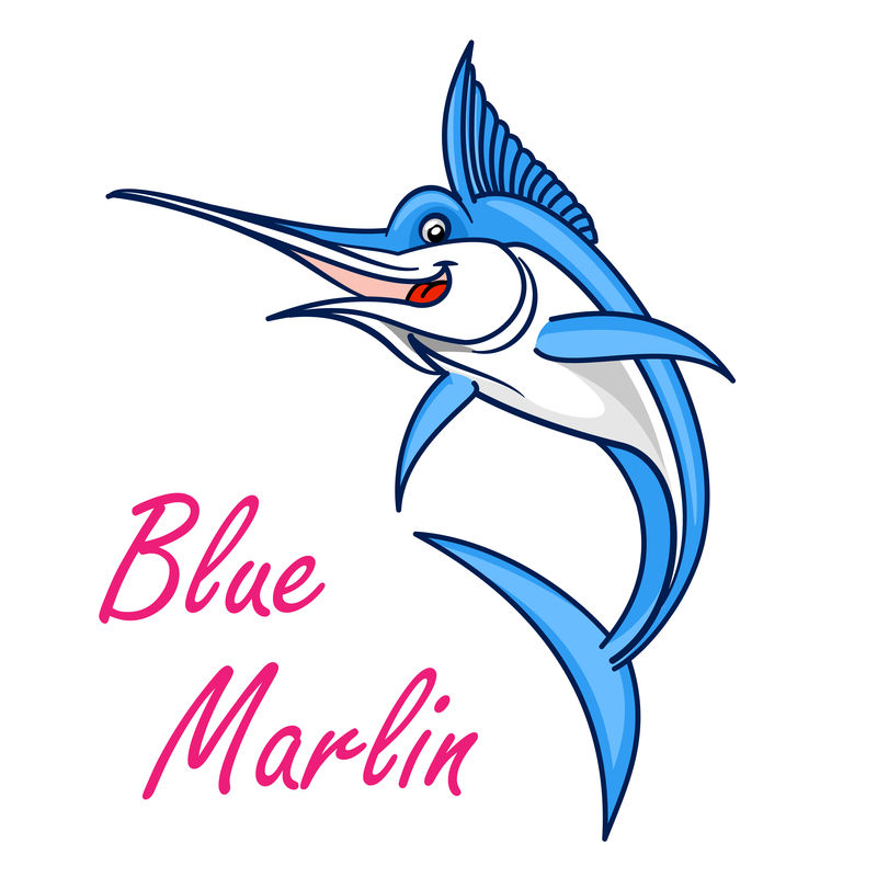 吉祥物设计的大西洋蓝马林符号