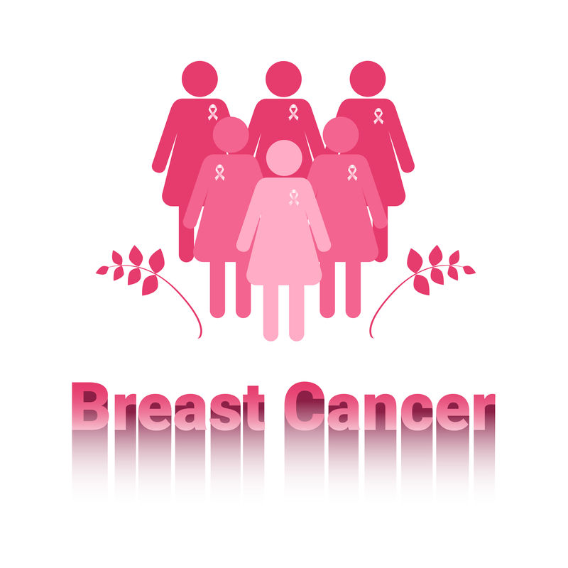 女孩象征乳腺癌意识概念