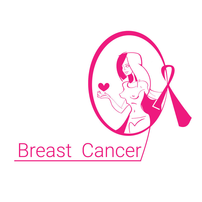 粉红丝带乳腺癌意识女性身体