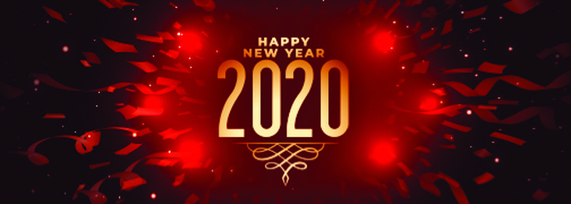 2020新年喜庆彩纸红旗