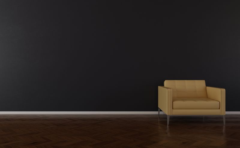 室内空旷的单人椅-3d插图
