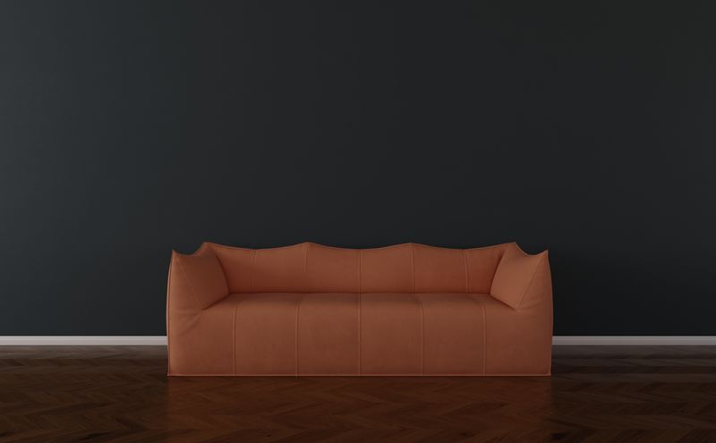 室内空旷的单人沙发-3d插图