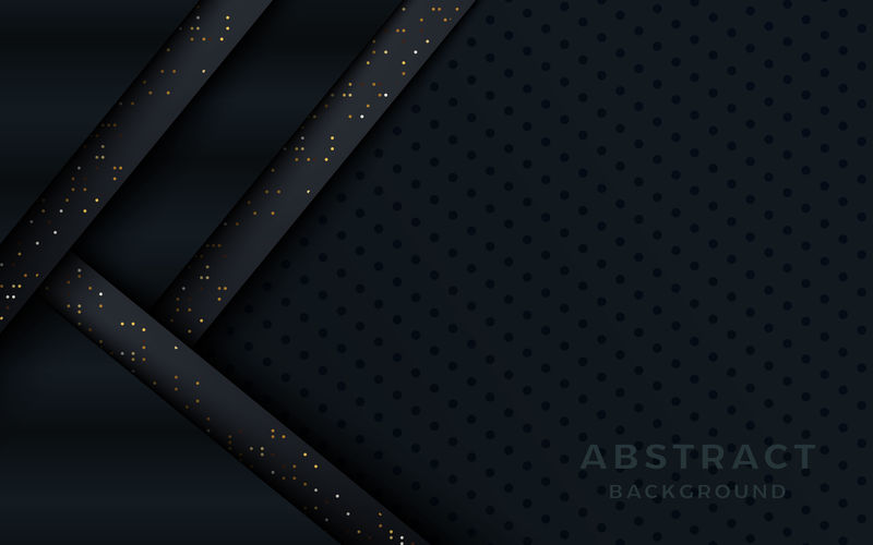 抽象重叠层深蓝色背景与金光闪闪的线条相结合-用于元素事件框架、封面、横幅、公司广告的矢量设计模板