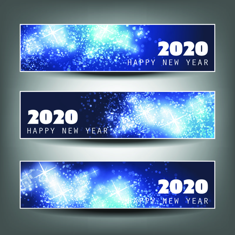 2020新年横幅banner矢量素材