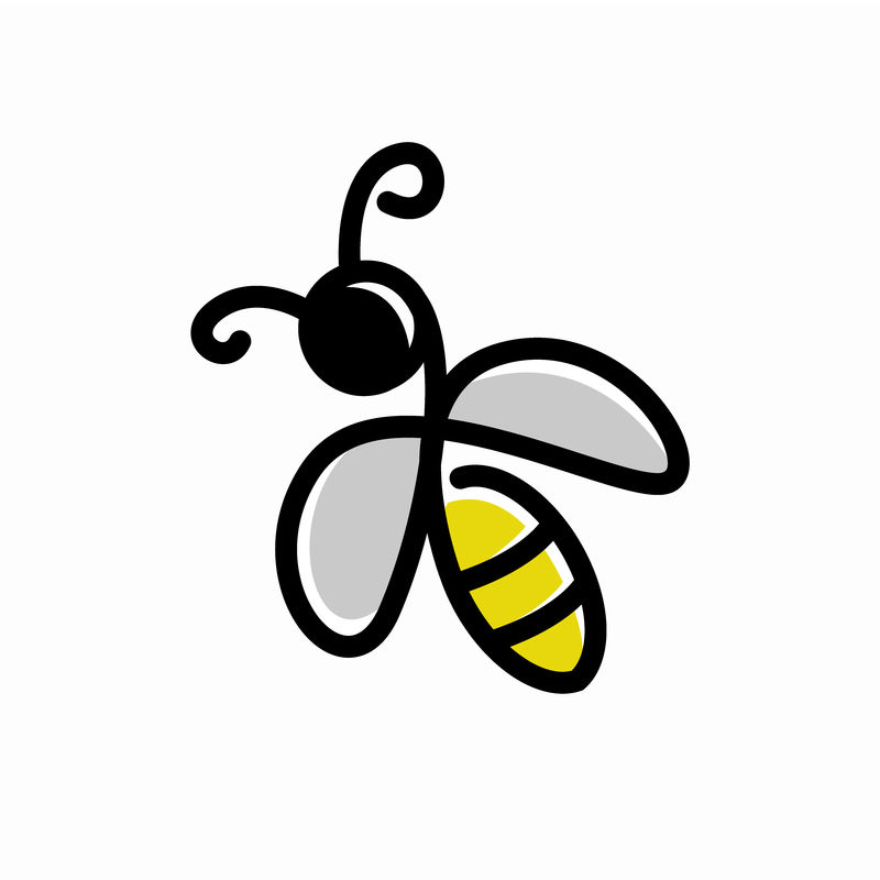 蜜蜂标志模板矢量图标插图设计
