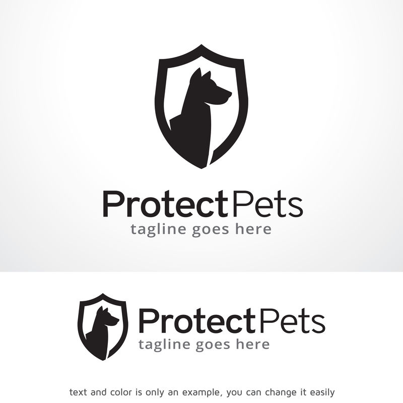 保护宠物标志模板设计矢量、标志、设计理念、创意符号、图标