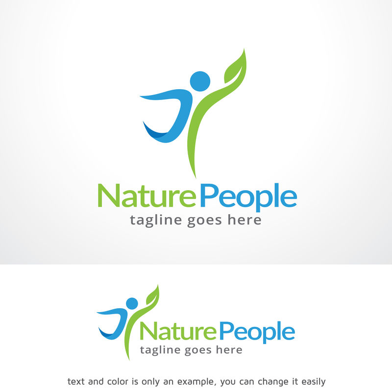 自然人标志模板设计载体、标志、设计理念、创意符号、图标