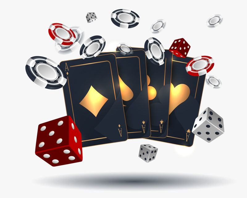 赌场扑克设计向量