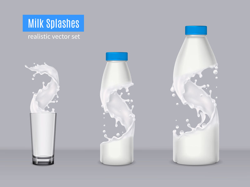 牛奶泼写实构图