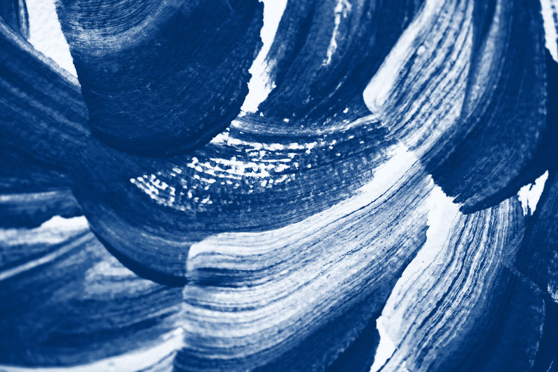 蓝色水彩抽象笔触