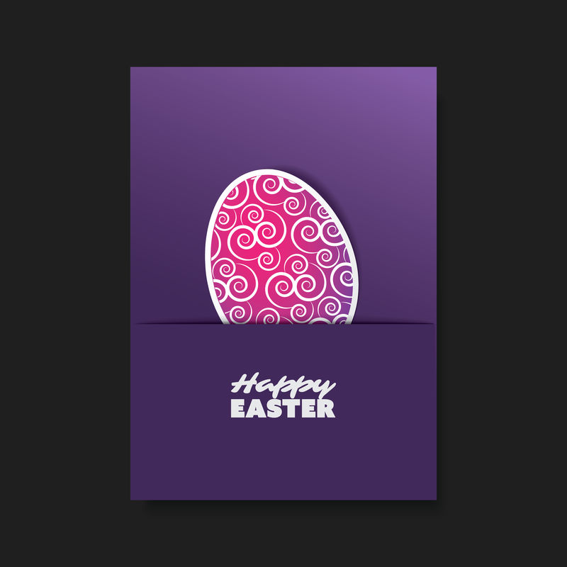 复活节贺卡、传单、复活节彩蛋封面背景模板设计