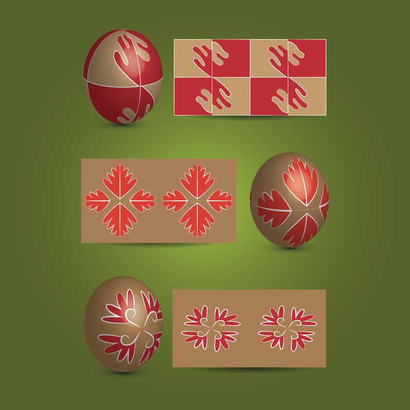 复活节彩蛋与装饰图案