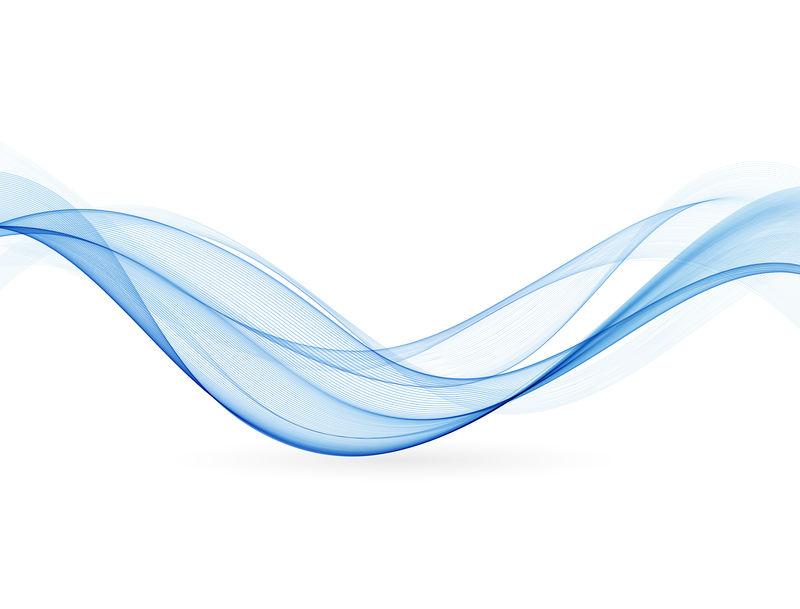 抽象的蓝色波浪线-彩色蓝色波矢量背景-宣传册或网站设计