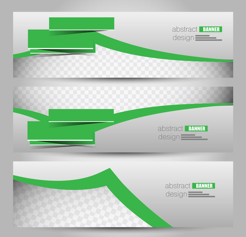 横幅模板-背景：设计-商业-教育-广告-绿色-矢量插图