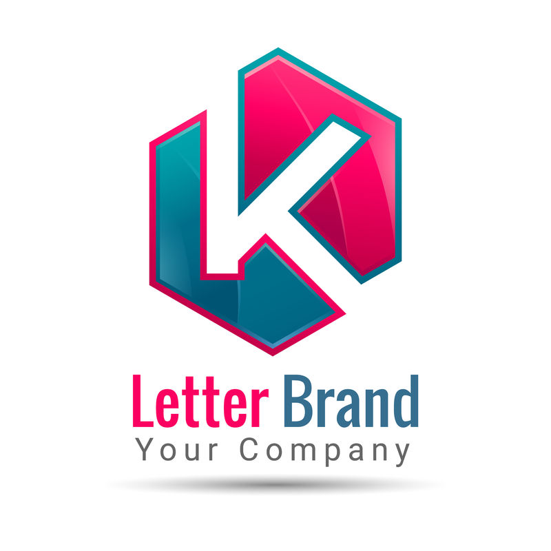 字母K。标志模板。矢量商务图标。公司品牌标识设计说明。创造性的抽象概念。