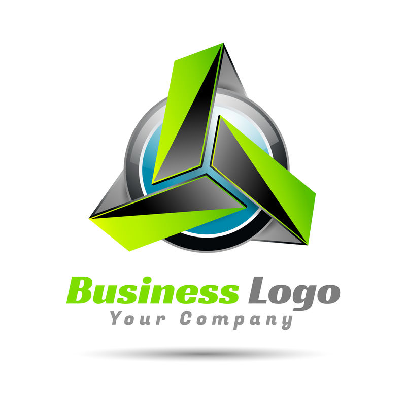 抽象球体绿色标志。矢量设计说明。你公司的模板。创意丰富的概念。