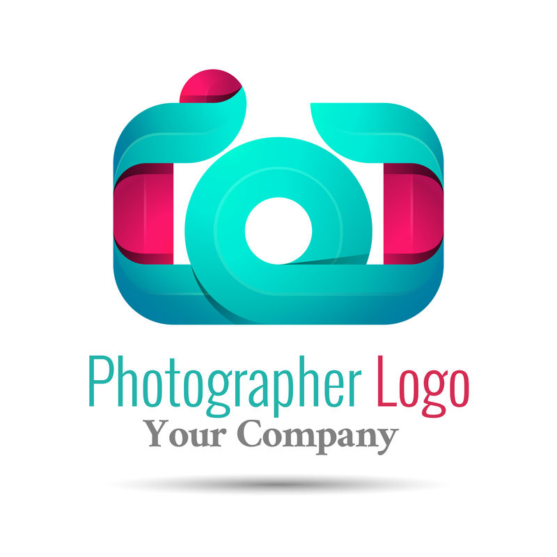 摄影工作室，摄影师，照片标志模板。矢量商务图标。公司品牌标识设计说明。创造性的抽象概念。