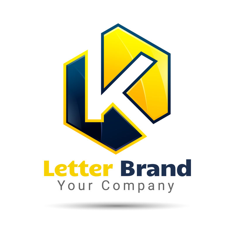 字母K。标志模板。矢量商务图标。公司品牌标识设计说明。创造性的抽象概念。