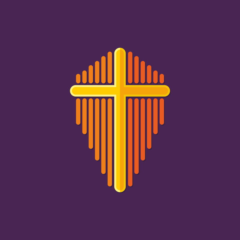 教堂标志-耶稣基督的十字架是死亡和战胜罪的象征