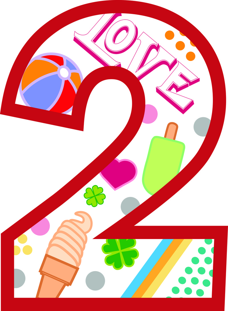 矢量单个数字2设计