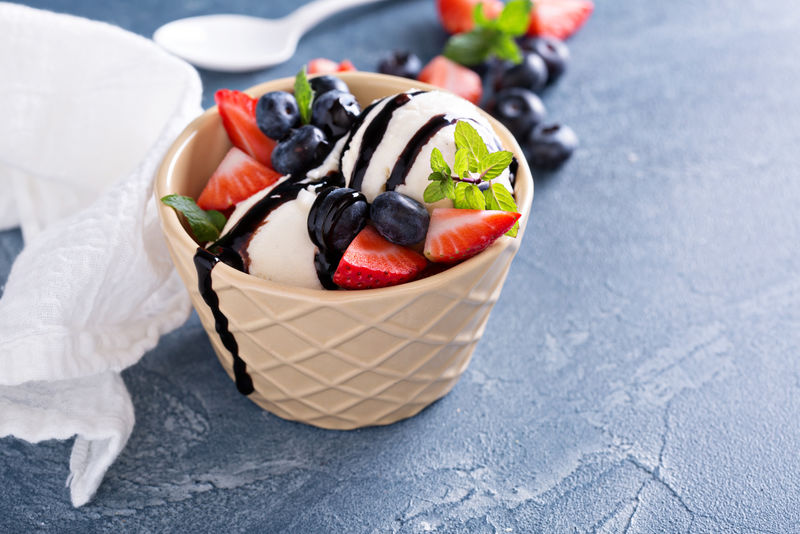 草莓香草冰淇淋勺