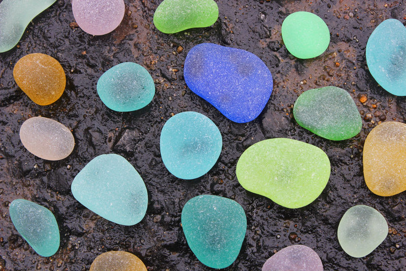 彩色海玻璃卵石