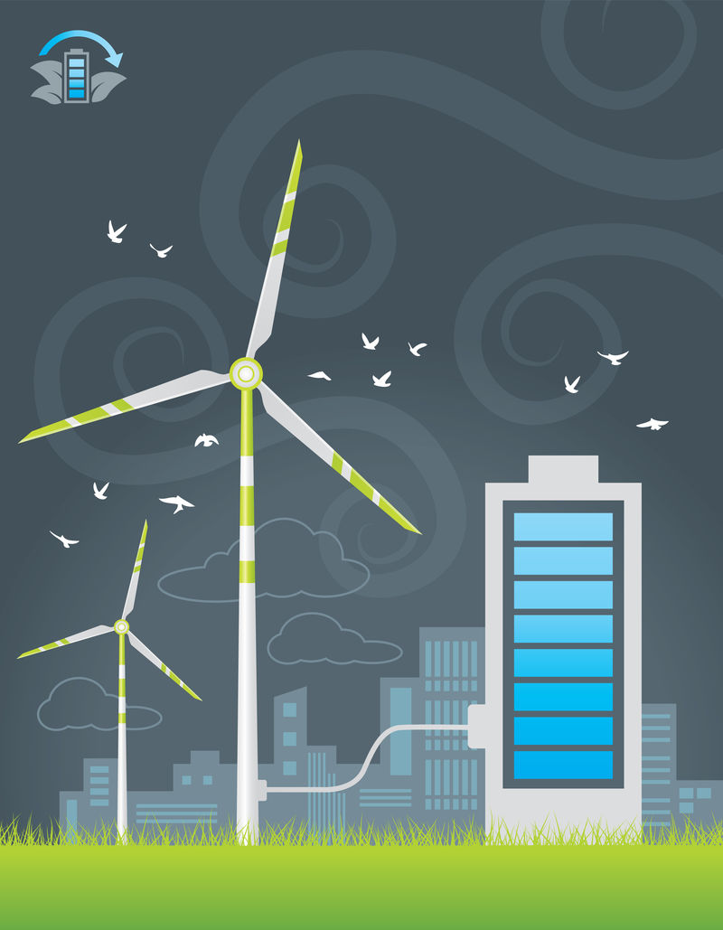 生态风车城市能源充电