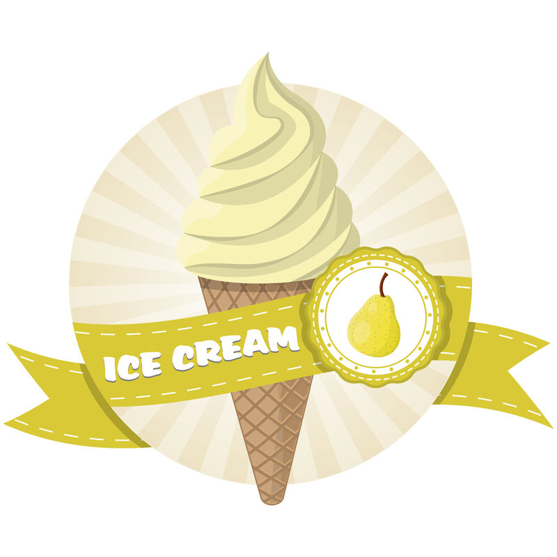 梨冰淇淋插图