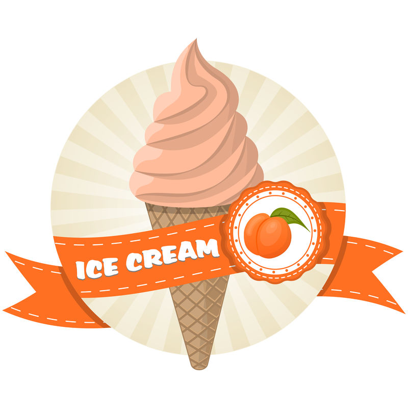 桃子冰淇淋插图