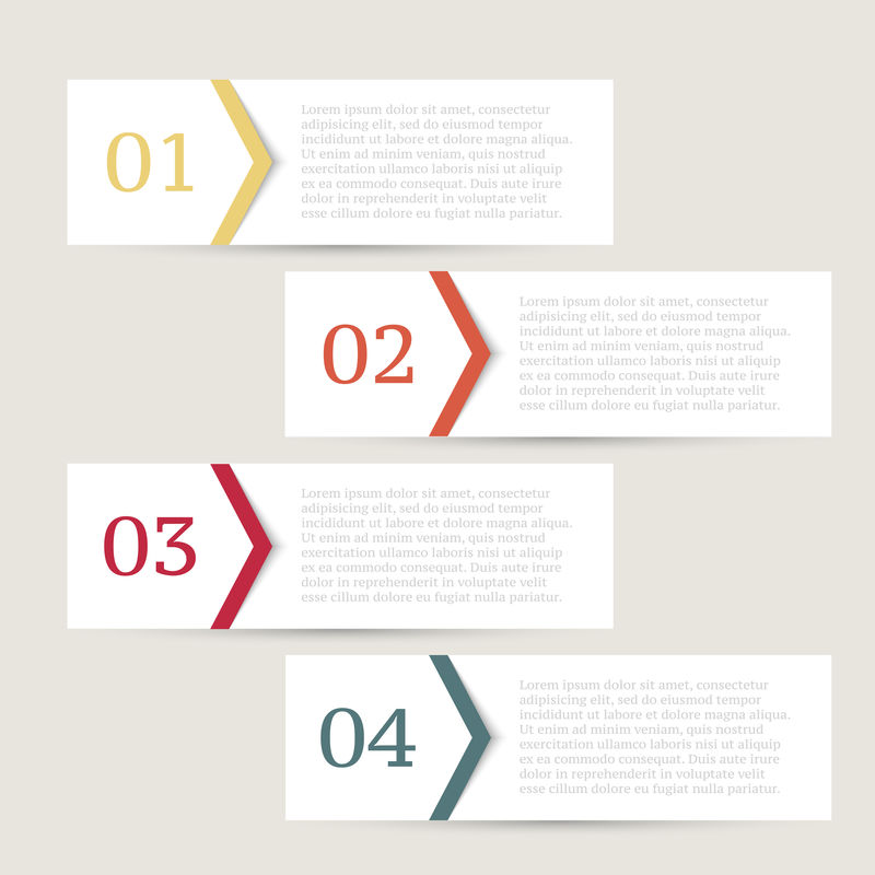 信息图形设计模板-商业理念-4种选择