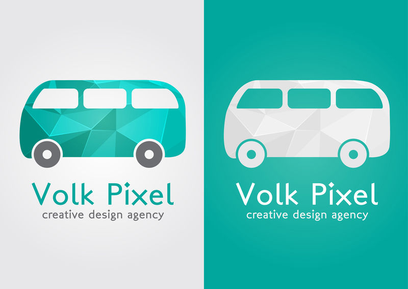 Volk像素创意图标符号。带像素的时尚甜美平板