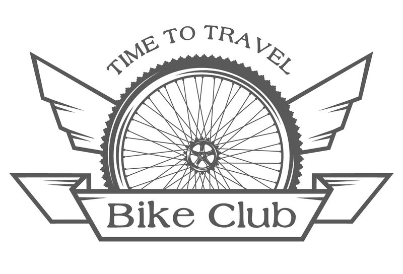 自行车俱乐部主题的徽章。