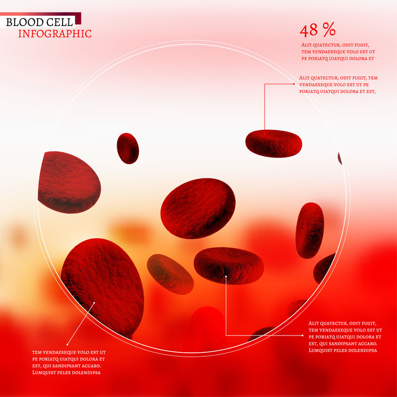 矢量血细胞信息图
