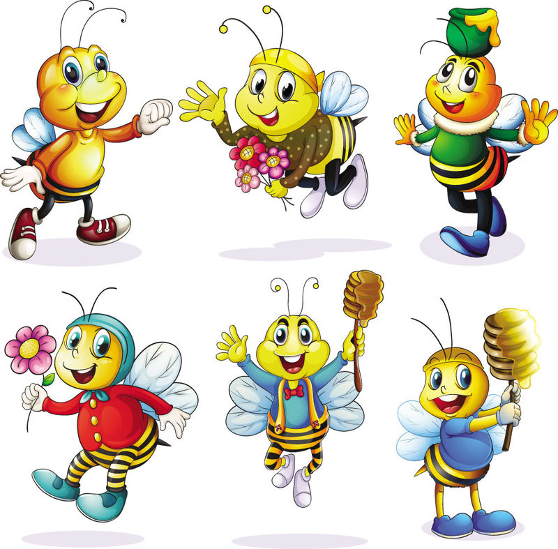 一群快乐的蜜蜂