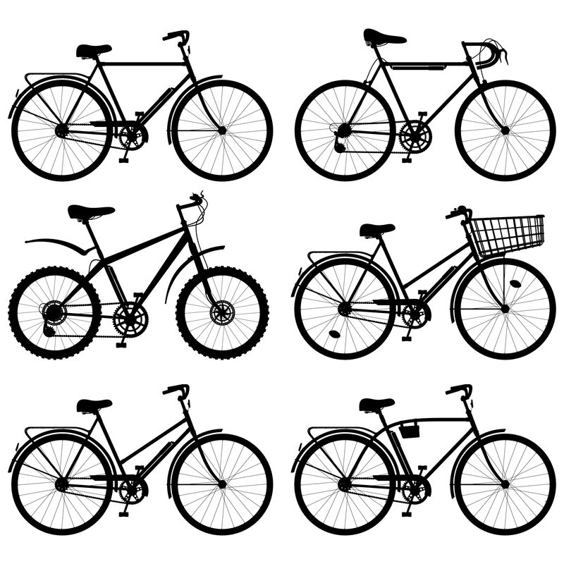 矢量自行车象形图