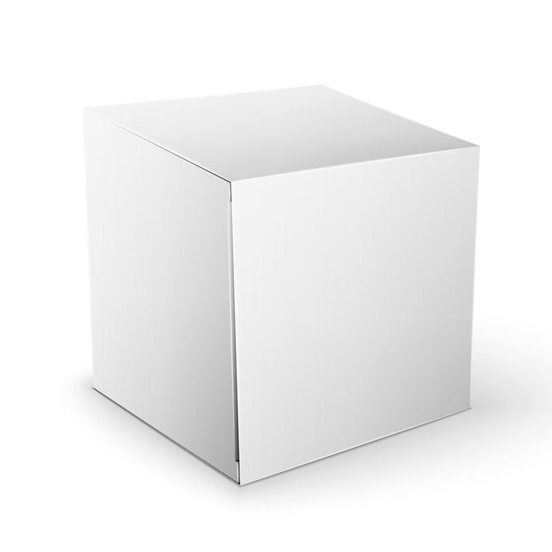 白色产品包装盒模型模板