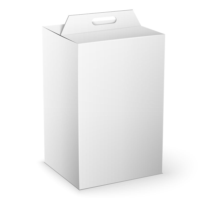 白色产品包装盒模型模板