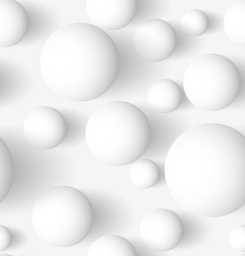 无缝抽象三维白球背景