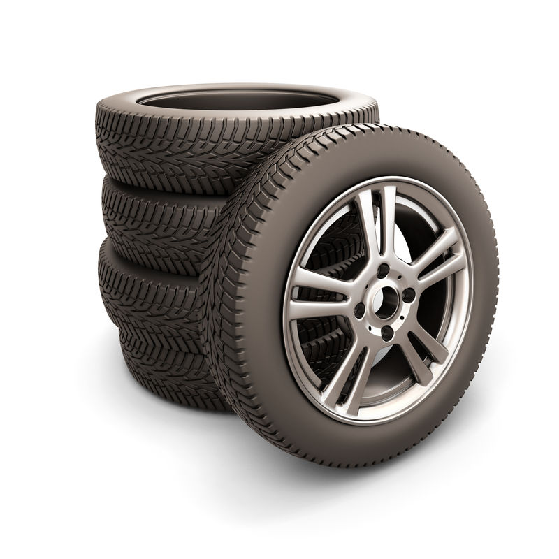 汽车轮胎和车轮堆