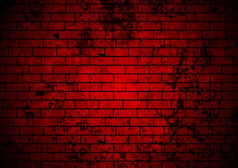 暗红色粗砖墙背景