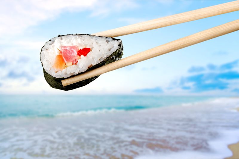 寿司，日本，筷子。